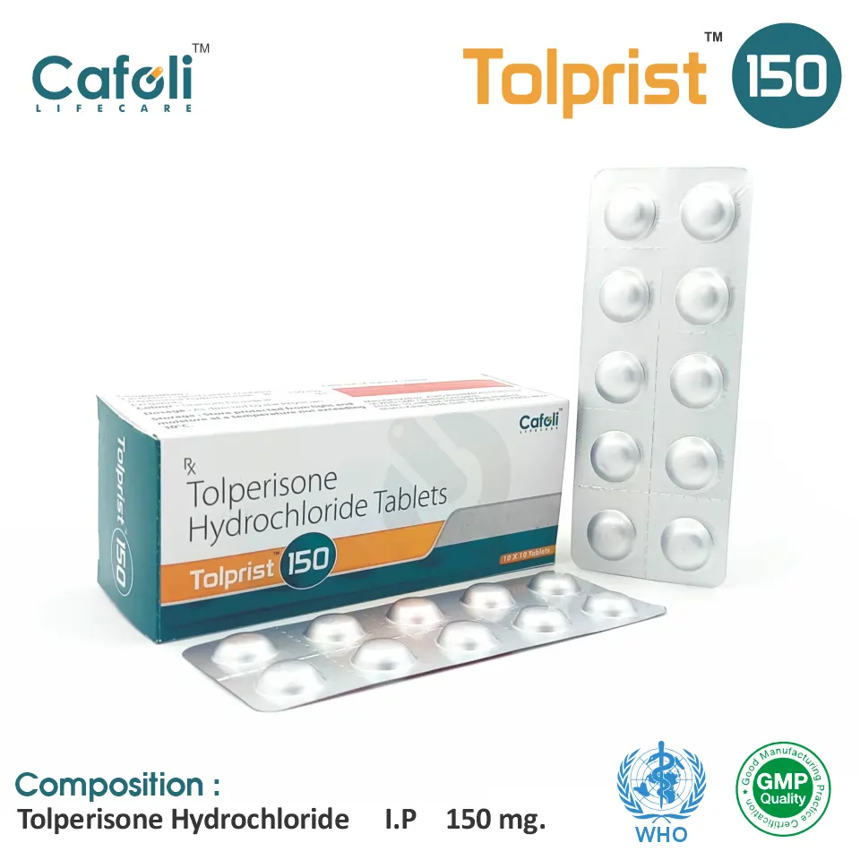 Tolperisone 150mg Tablet in PCD Pharma Franchise at Best Price